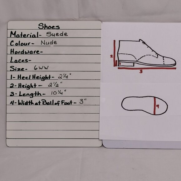 Nude Bella Vita Suede Slingbacks Size 6WW NWOT #36 - Picture 8 of 8